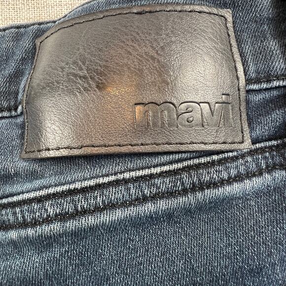 Mavi Zach Straight Leg Mid-Rise Jeans Women 33/32 Dark Wash Stretch Denim - Picture 11 of 13